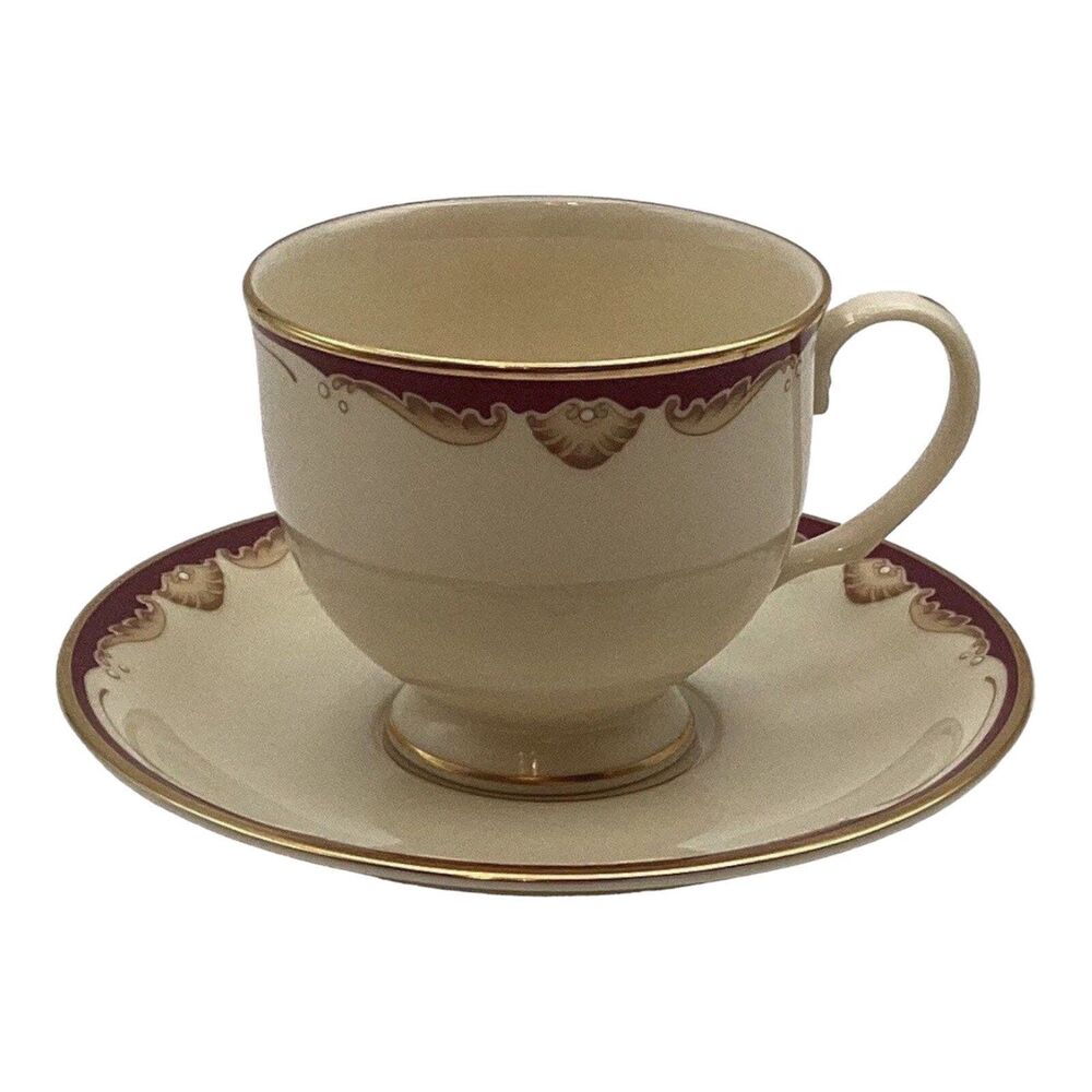 Lenox Pedestal Tea Coffee Cup and Saucer from the Pierce Collection